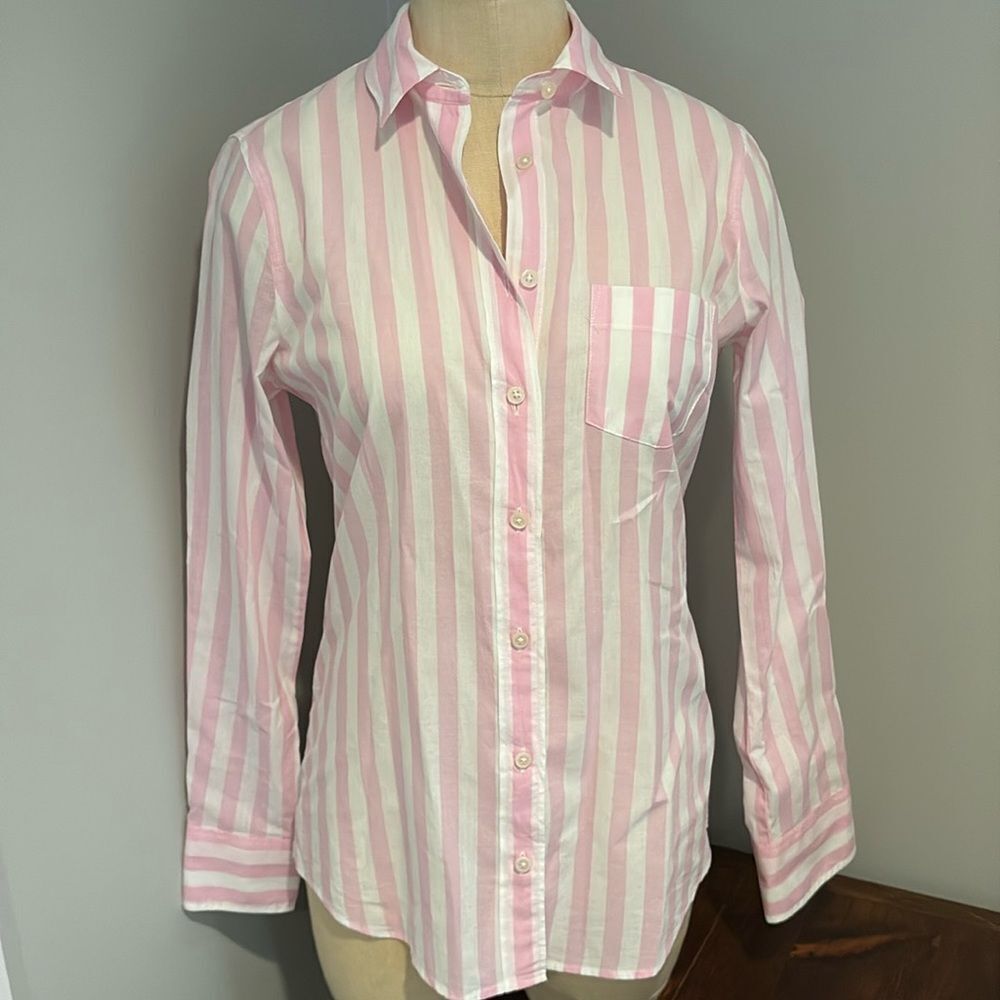 J Crew Cotton Striped Blouse Size XS